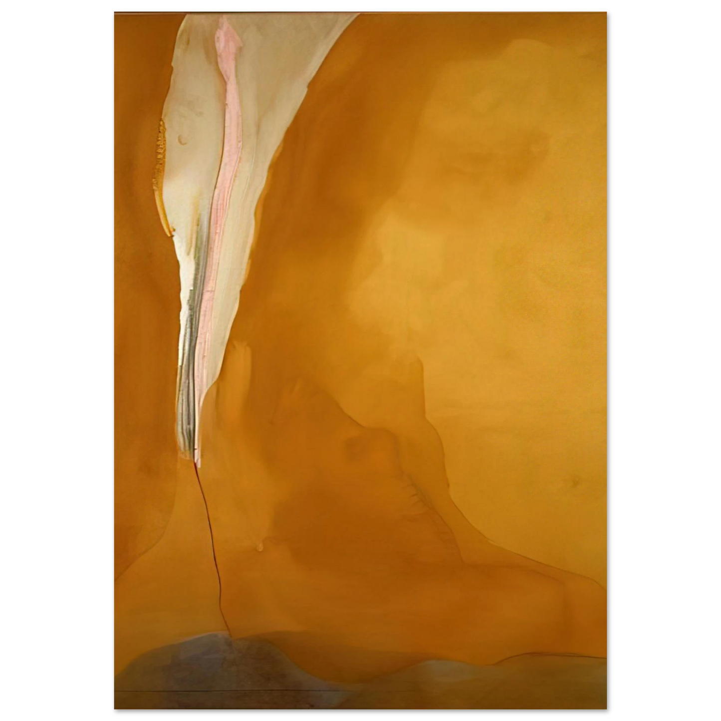Helen Frankenthaler - Coral Wedge - 1972 Wall art - 50x50 cm / 20x20 inches - Fine Art Poster-canvas - -