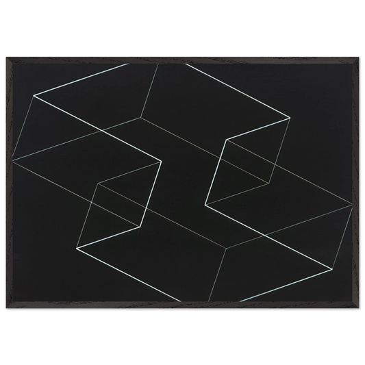 M 5 1954 - Josef Albers 70x100 cm / 28x40 inches Framed Art Print – Black Wooden Frame
