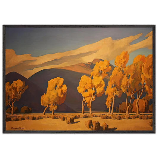 NOVEMBER IN NEVADA 1935 - Maynard Dixon 70x100 cm / 28x40 inches Framed Art Print – Black Wooden Frame