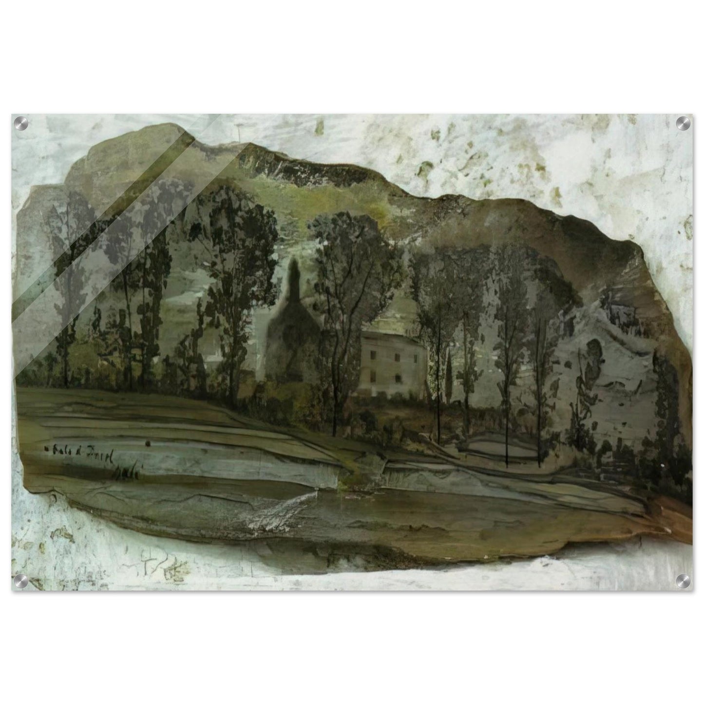 VIEW OF PUBOL - Salvador Dali Acrylic Print - 70x100 cm / 28x40″ inches