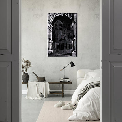 NOCTURNAL ROME 3 - MC Escher Brushed Aluminum Print - 70x100 cm / 28x40 inches | MC Escher Aluminum Print | MC Escher Prints