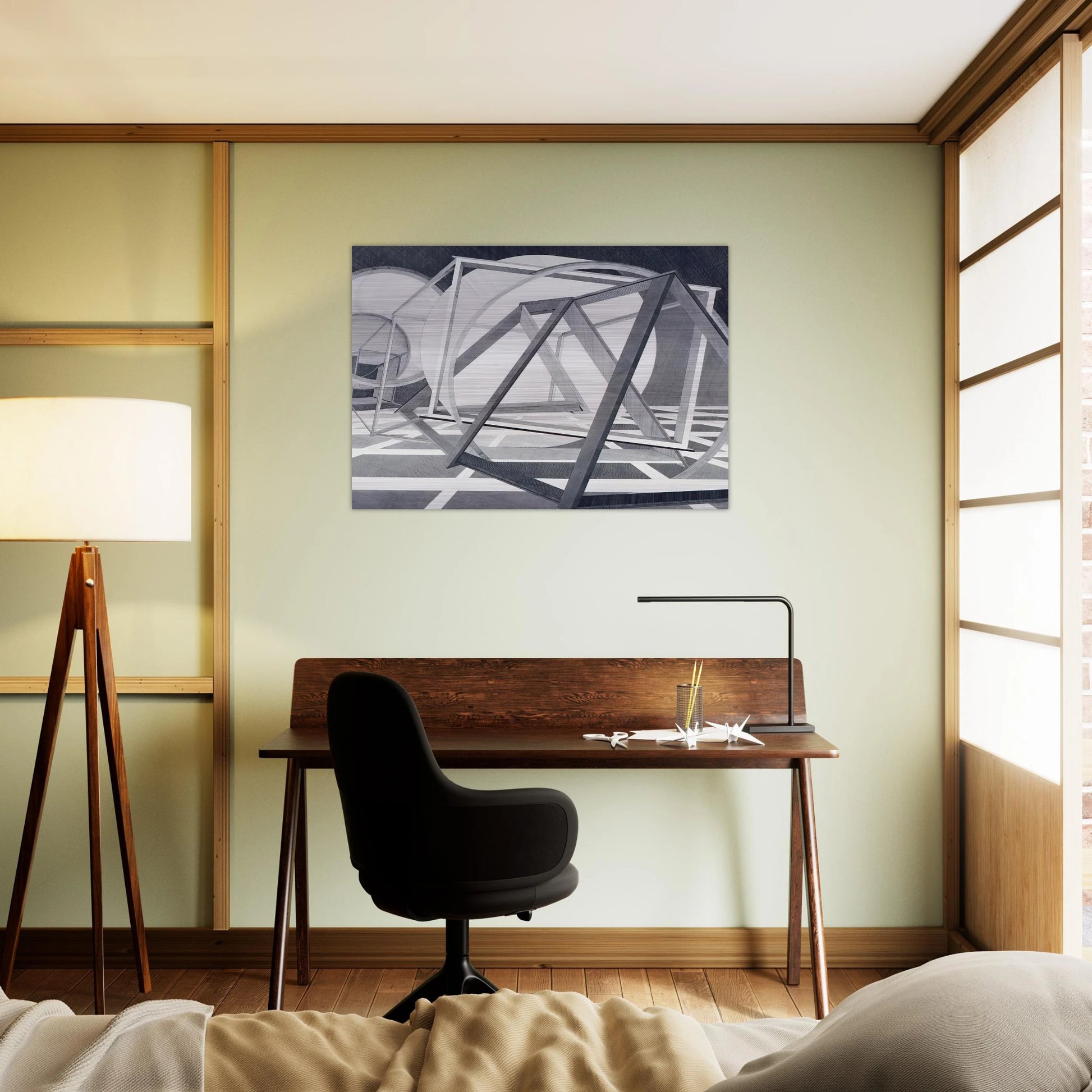 Straits of Malacca - Al Held Brushed Aluminum Print - 70x100 cm / 28x40 inches | Al Held Aluminum Print | Al Held Prints
