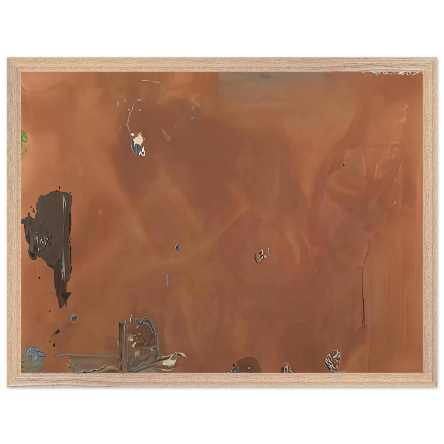 Helen Frankenthaler - Into October, 1983- Wall Art - 30x40 cm / 12x16 inches - Premium Wooden Framed Poster With Fine Art Paper-canvas - Wood frame