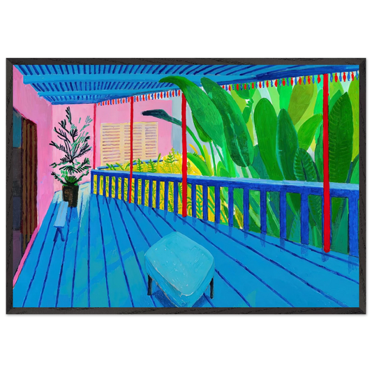 David Hockney N5 - David Hockney 70x100 cm / 28x40 inches Framed Art Print – Black Wooden Frame | David Hockney Art | Artwork by David Hockney