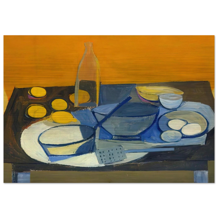 Kitchen Still Life - 1948 - William Scott Brushed Aluminum Print - 70x100 cm / 28x40 inches | William Scott Aluminum Print | William Scott Prints