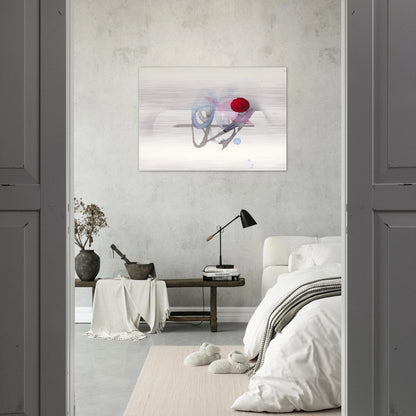UNTITLED RED BLACK PINK AND BLUE - Luis Feito Brushed Aluminum Print - 70x100 cm / 28x40 inches | Luis Feito Aluminum Print | Luis Feito Prints