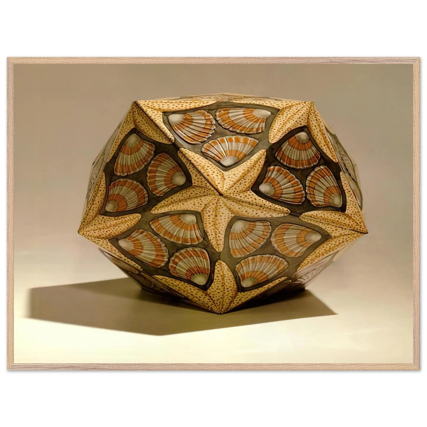MC Escher - VERBLIFE TIN Wall Art - 30x40 cm / 12x16 inches - Premium Wooden Framed Poster With Fine Art Paper - White frame