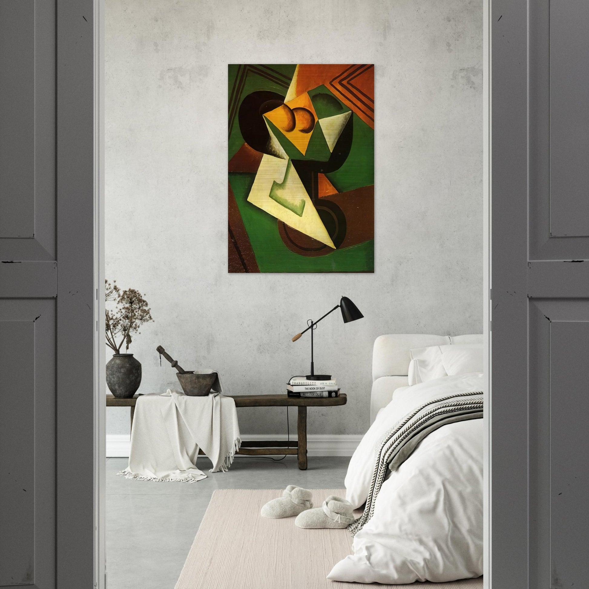 FRUIT BOWL AND FRUIT - Juan Gris Brushed Aluminum Print - 70x100 cm / 28x40 inches | Juan Gris Aluminum Print | Juan Gris Prints