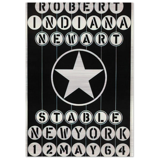 Robert Indiana, New Art, Stable New York - Robert Indiana Brushed Aluminum Print - 70x100 cm / 28x40 inches | Robert Indiana Aluminum Print | Robert Indiana Prints