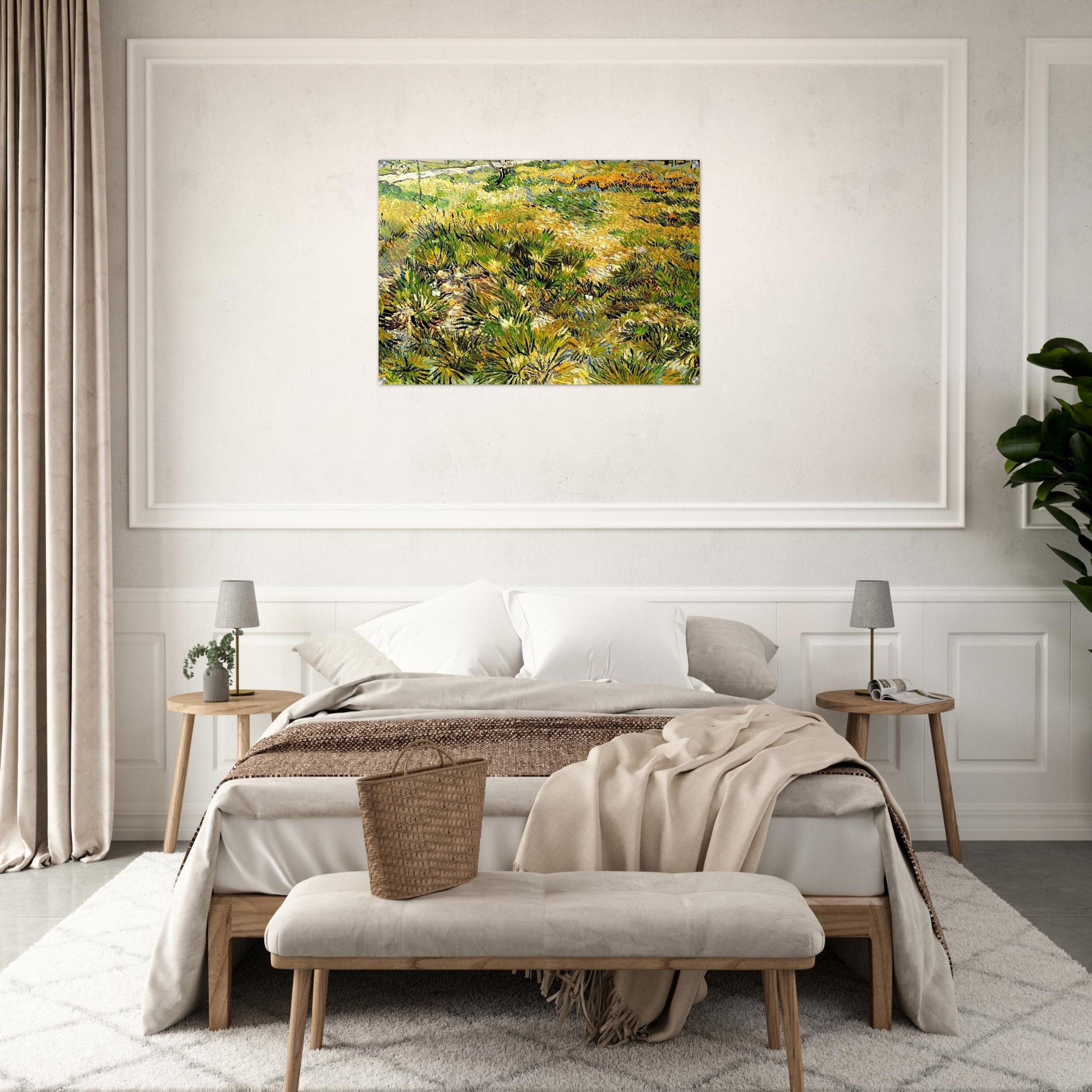 Meadow in the Garden of Saint-Paul Hospital - Vincent van Gogh Acrylic Print - 70x100 cm / 28x40″ inches