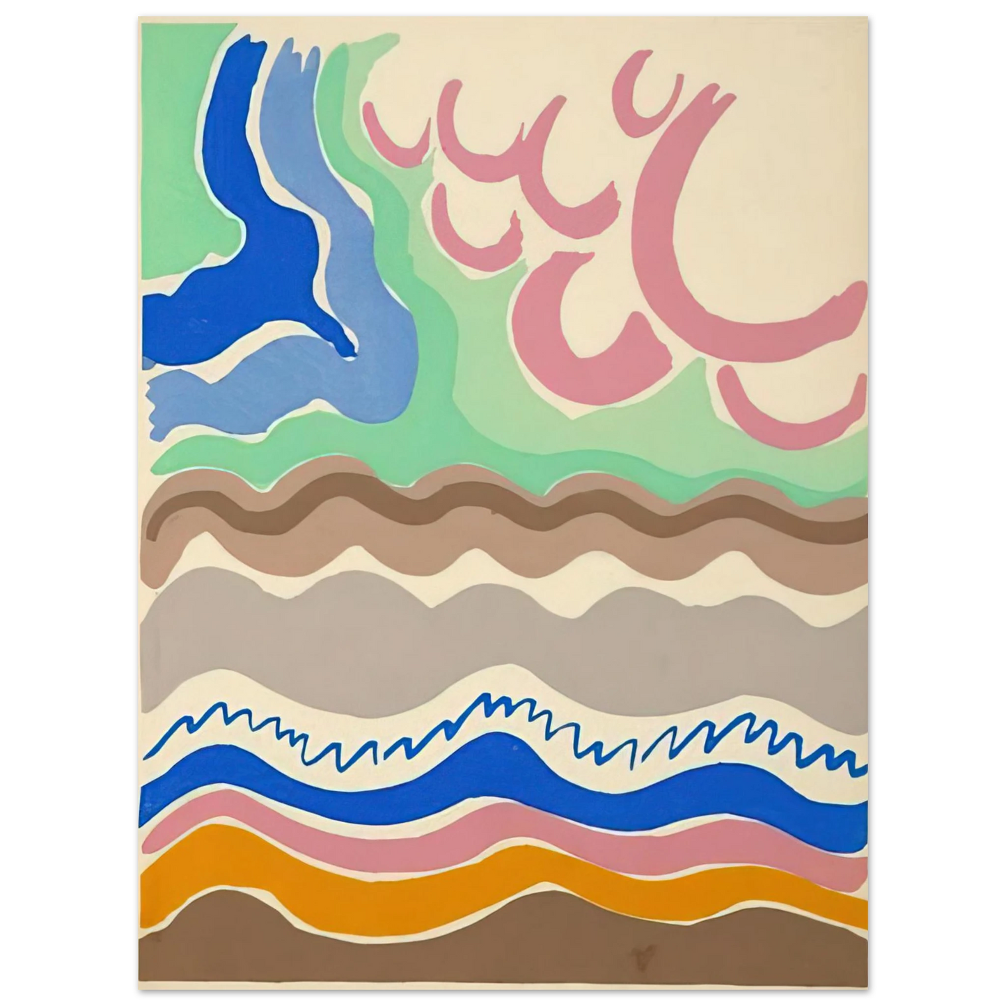 Sonia Delaunay - COMPOSITIONS COLORS IDEAS 14  75x100 cm / 30x40inches Fine Art Poster
