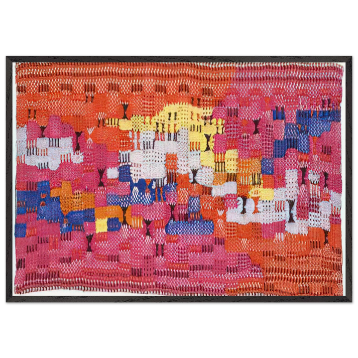 SOUTH OF THE BORDER 1958 - Anni Albers 70x100 cm / 28x40 inches Framed Art Print – Black Wooden Frame