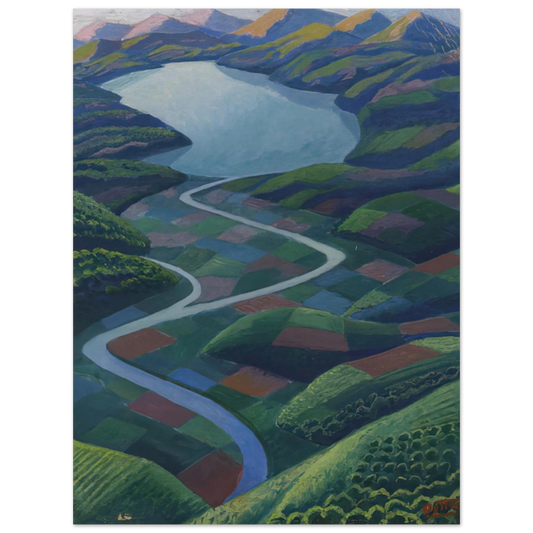 Gerardo Dottori - Paesaggio Aereo - 1936  75x100 cm / 30x40inches Fine Art Poster
