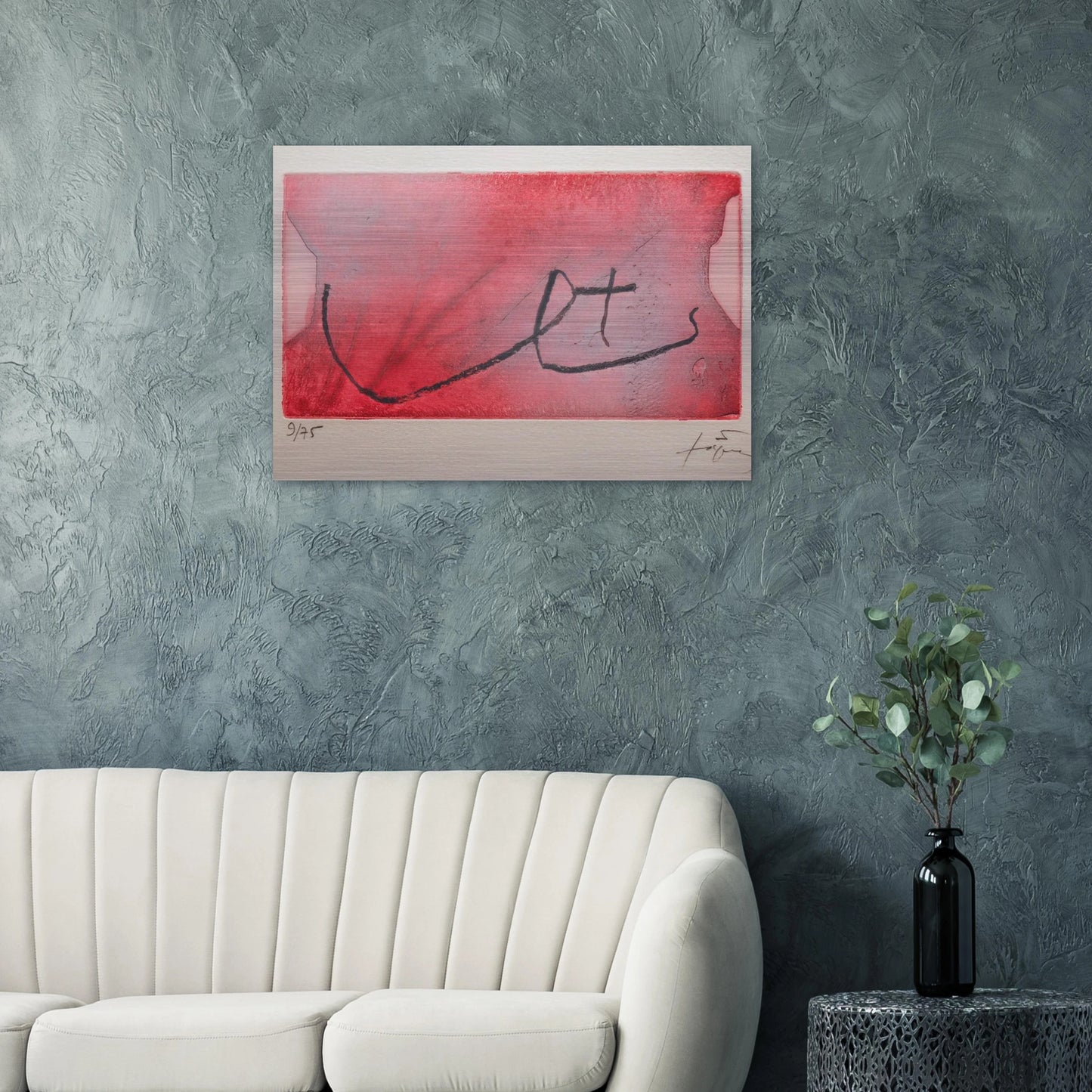 SEINS 1984 - Antoni Tapies Brushed Aluminum Print - 70x100 cm / 28x40 inches | Antoni Tapies Aluminum Print | Antoni Tapies Prints