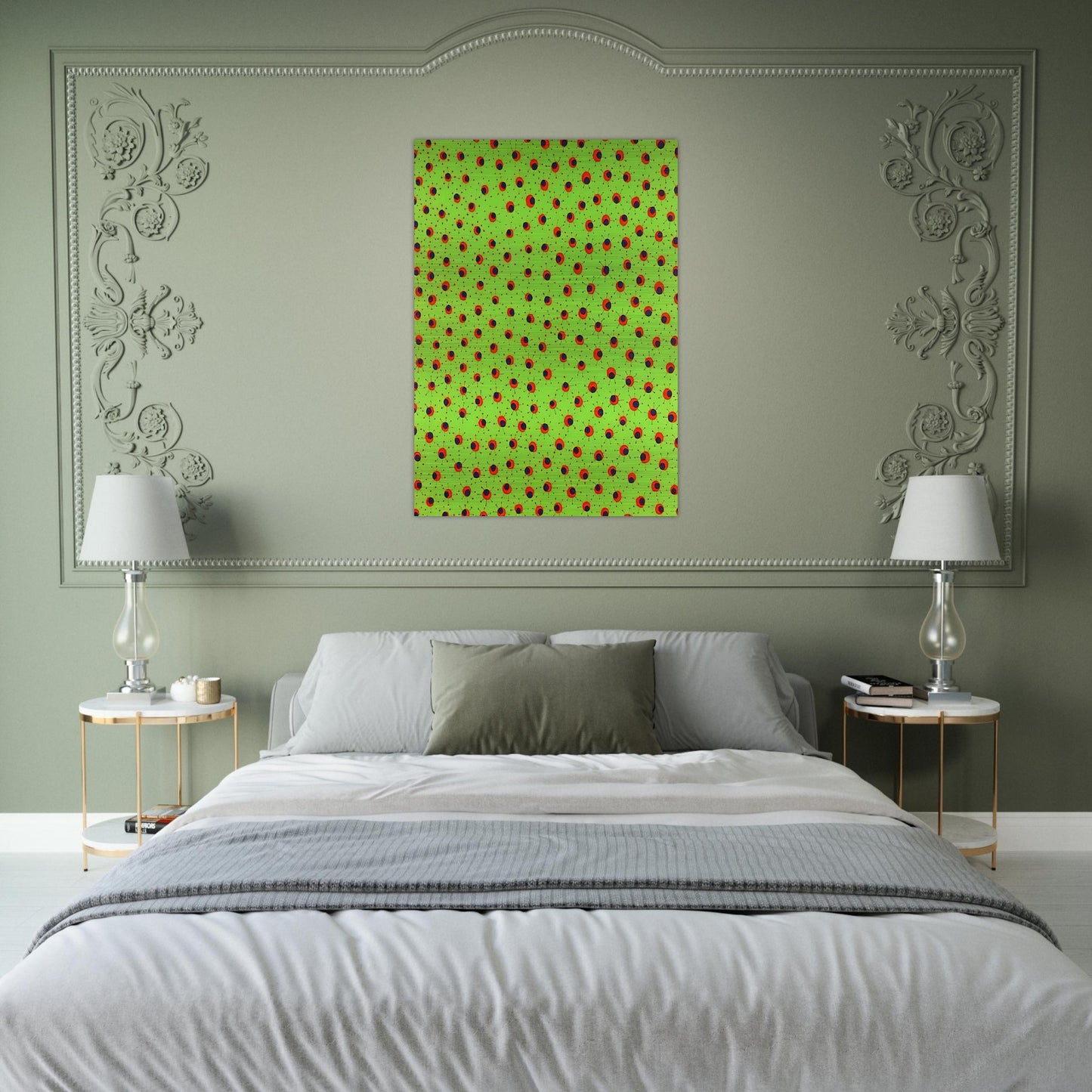 FIELDS IN SPRING 1988 - Yayoi Kusama Brushed Aluminum Print - 70x100 cm / 28x40 inches | Yayoi Kusama Aluminum Print | Yayoi Kusama Prints