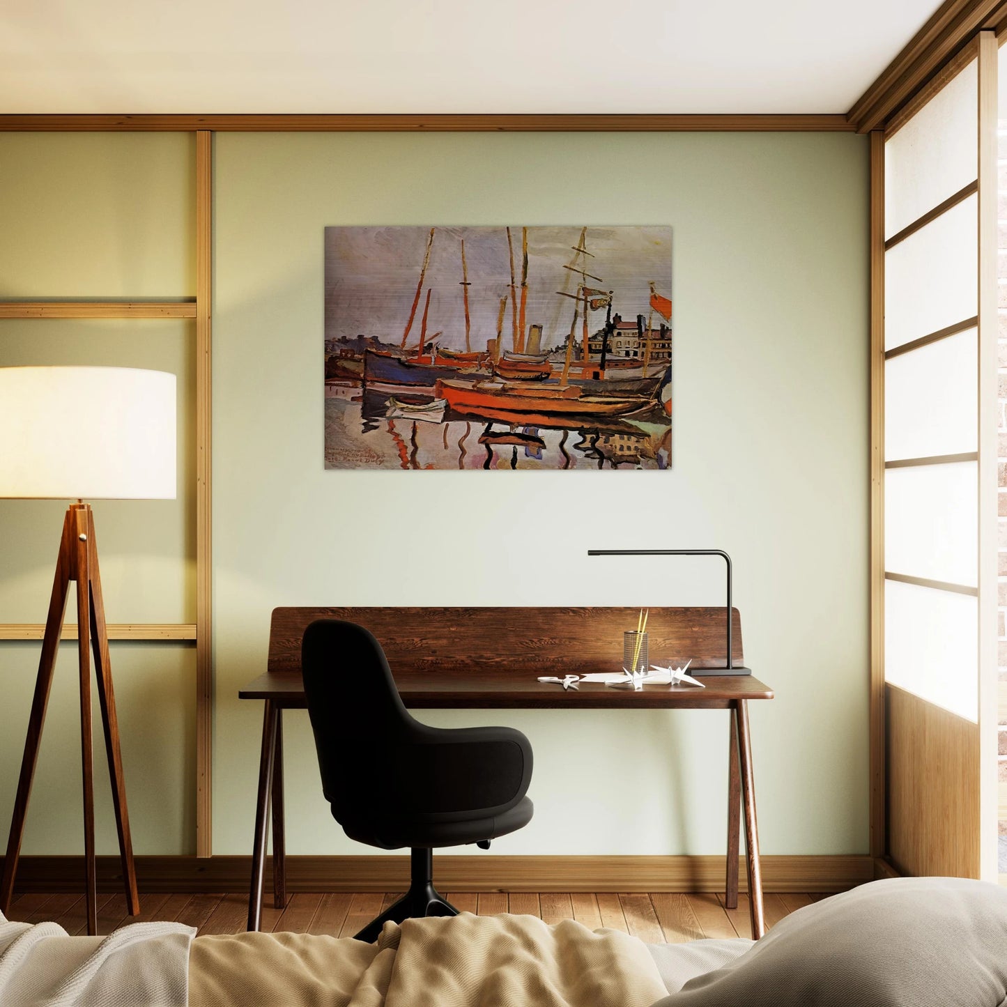 THE PORT OF LE HAVRE 1906 - Raoul Dufy Brushed Aluminum Print - 70x100 cm / 28x40 inches | Raoul Dufy Aluminum Print | Raoul Dufy Prints