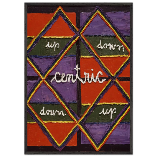 Interlacing Colors I - 1959 - Alfred Jensen 70x100 cm / 28x40 inches Framed Art Print – Black Wooden Frame