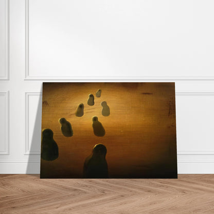 STUDY FOR DEOXYRIBONUCLEIC ACID ARABS - Salvador Dali Brushed Aluminum Print - 70x100 cm / 28x40 inches | Salvador Dali Aluminum Print | Salvador Dali Prints