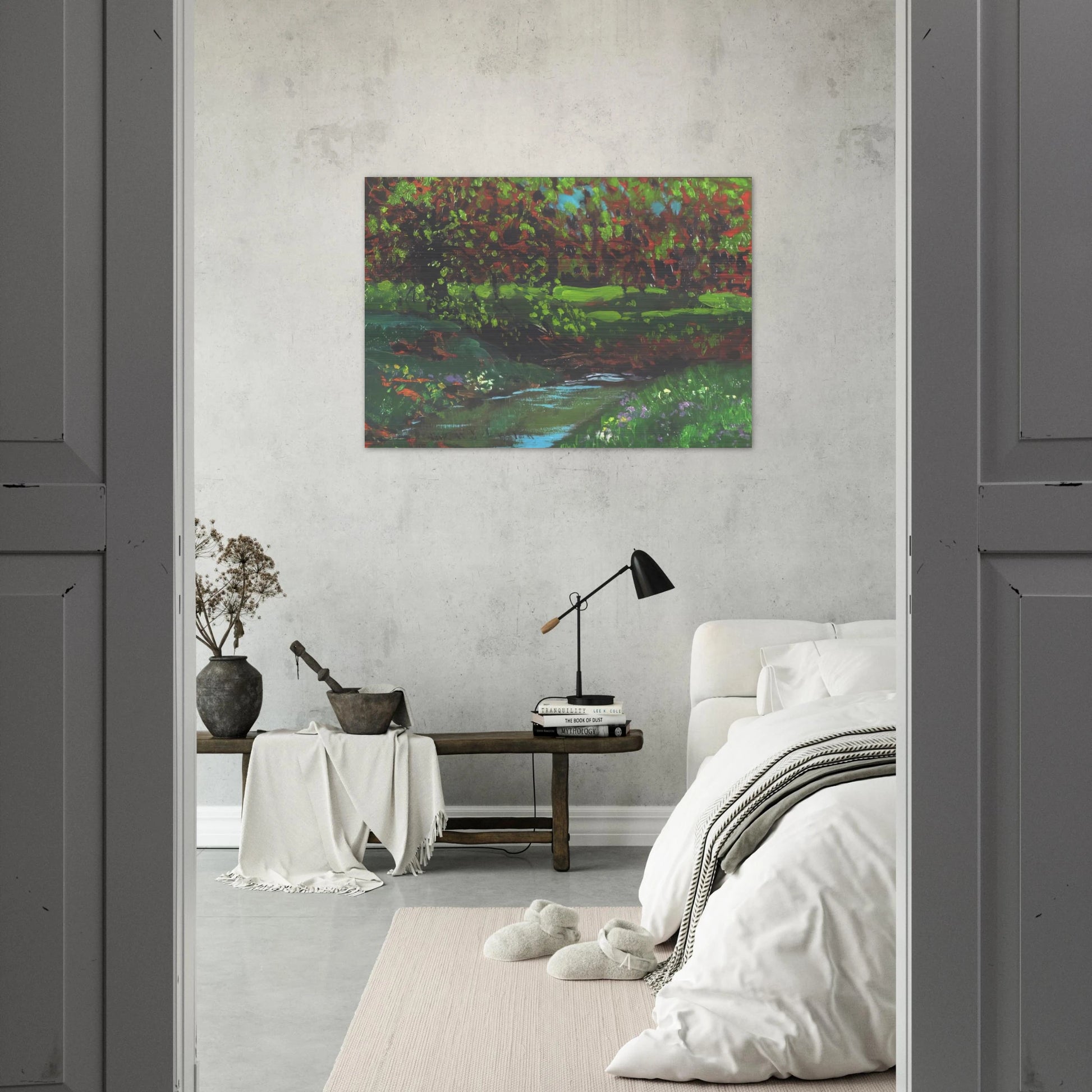 Green Pool - Post-Impressionism - Frank Johnston Brushed Aluminum Print - 70x100 cm / 28x40 inches | Frank Johnston Aluminum Print | Frank Johnston Prints