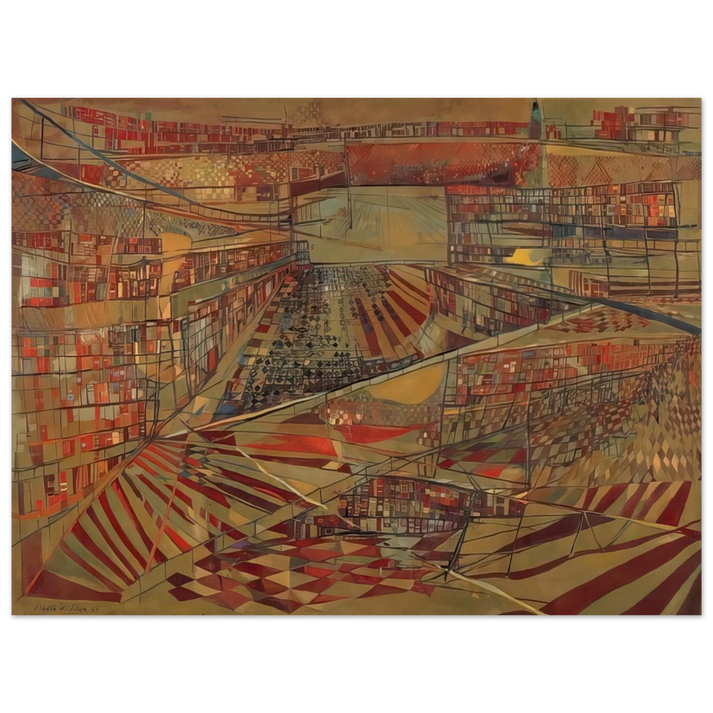 Maria Helena Vieira da Silva - BibliothÃƒÂ¨que - 1949  75x100 cm / 30x40inches Fine Art Poster