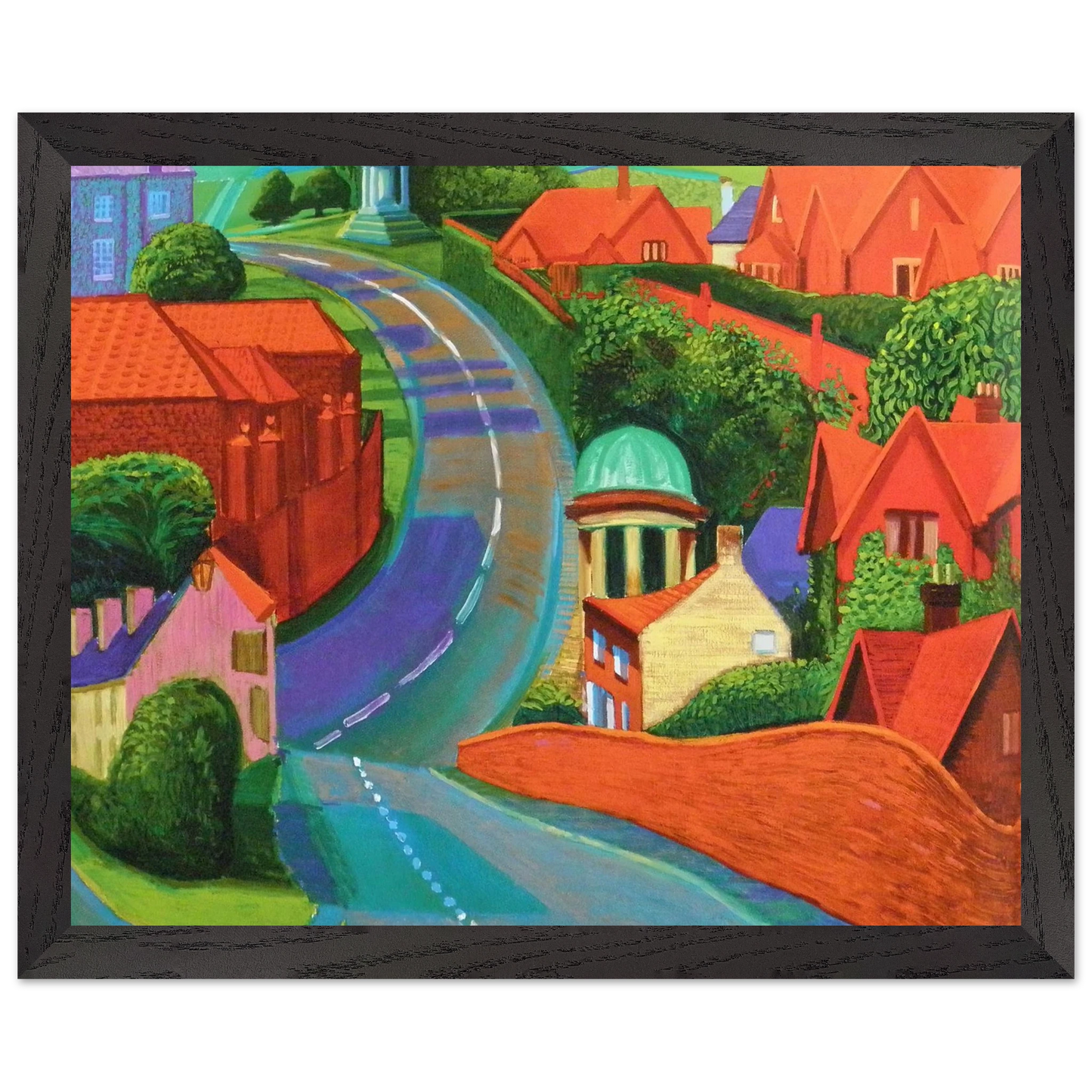 David Hockney - The Road to York Through Sledmere - 75x100 cm / 30x40 inches - Fine Art Poster-canvas - -