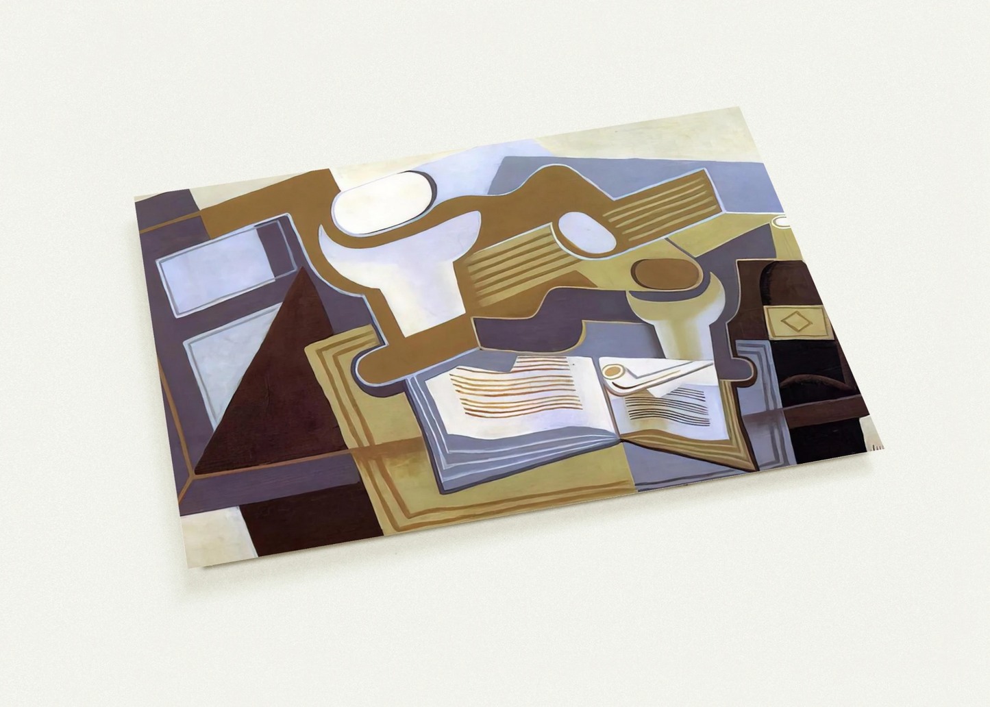 GUITAR AND FRUIT DISH 1 By Juan Gris Pack of 10 Post Cards | Juan Gris Post Cards | A6 (10.5 x 14.8 cm) - 4.1 x 5.8 inches