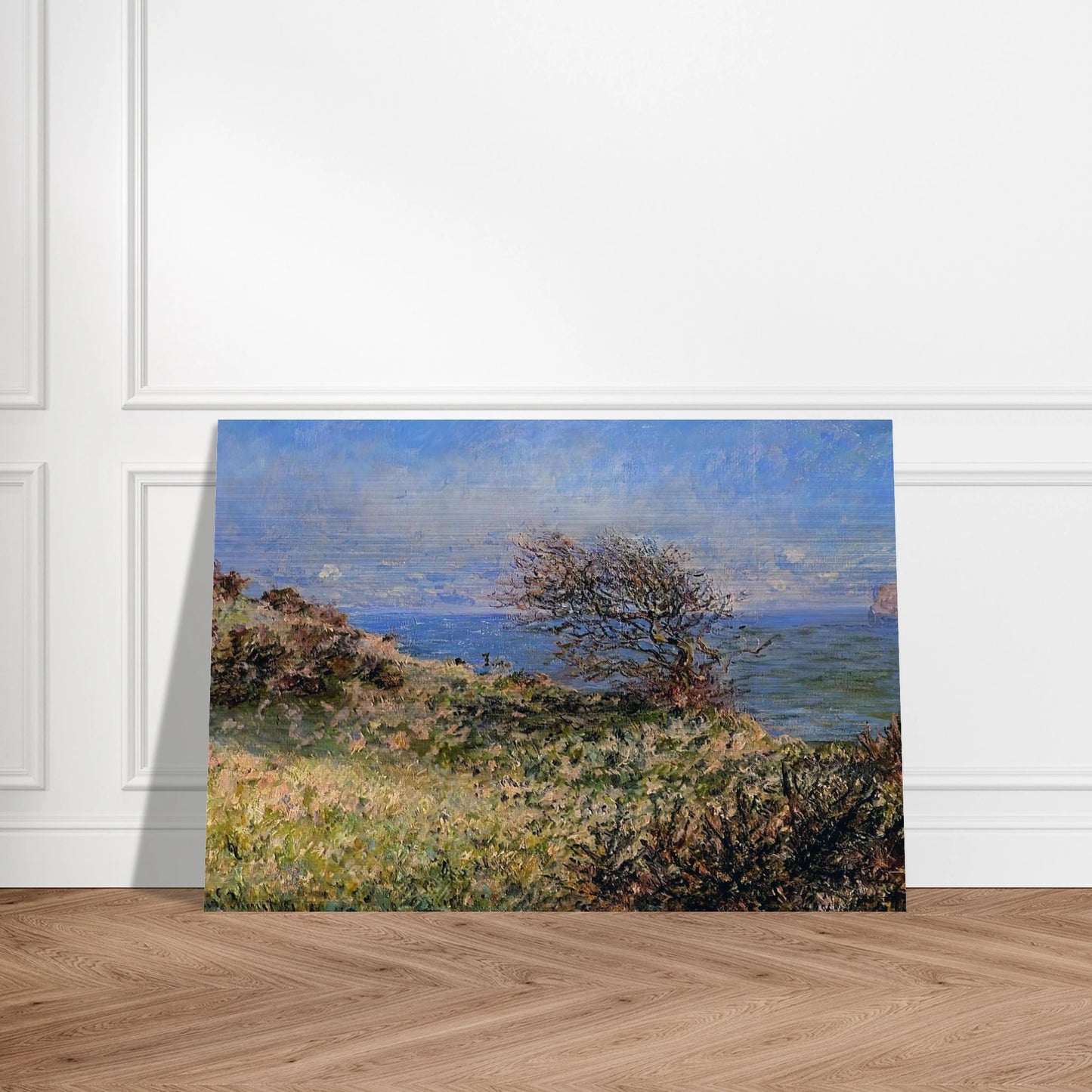 On the Cliff at Fecamp - claude monet Brushed Aluminum Print - 70x100 cm / 28x40 inches | claude monet Aluminum Print | claude monet Prints