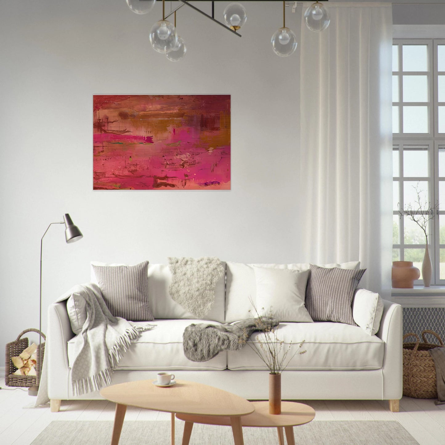 Dream Walk Red, 1978- - Helen Frankenthaler Brushed Aluminum Print - 70x100 cm / 28x40 inches | Helen Frankenthaler Aluminum Print | Helen Frankenthaler Prints