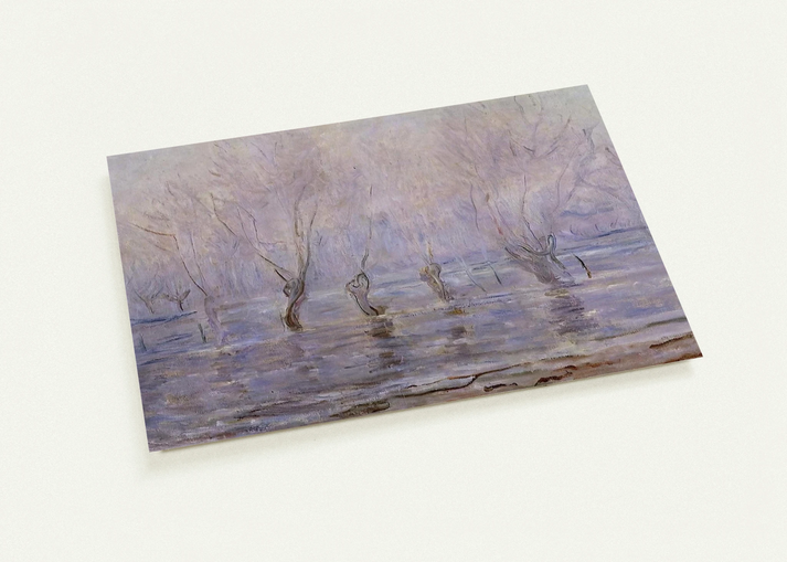 Flood at Giverny By claude monet Pack of 10 Post Cards | claude monet Post Cards | A6 (10.5 x 14.8 cm) - 4.1 x 5.8 inches