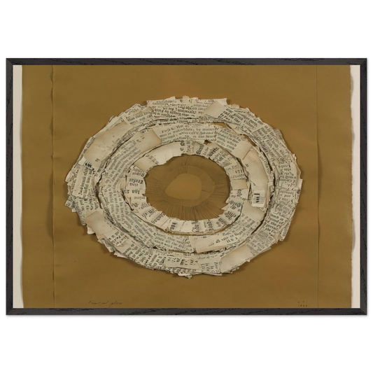 FRUITFUL PLACE 1966 - Lenore Tawney 70x100 cm / 28x40 inches Framed Art Print – Black Wooden Frame