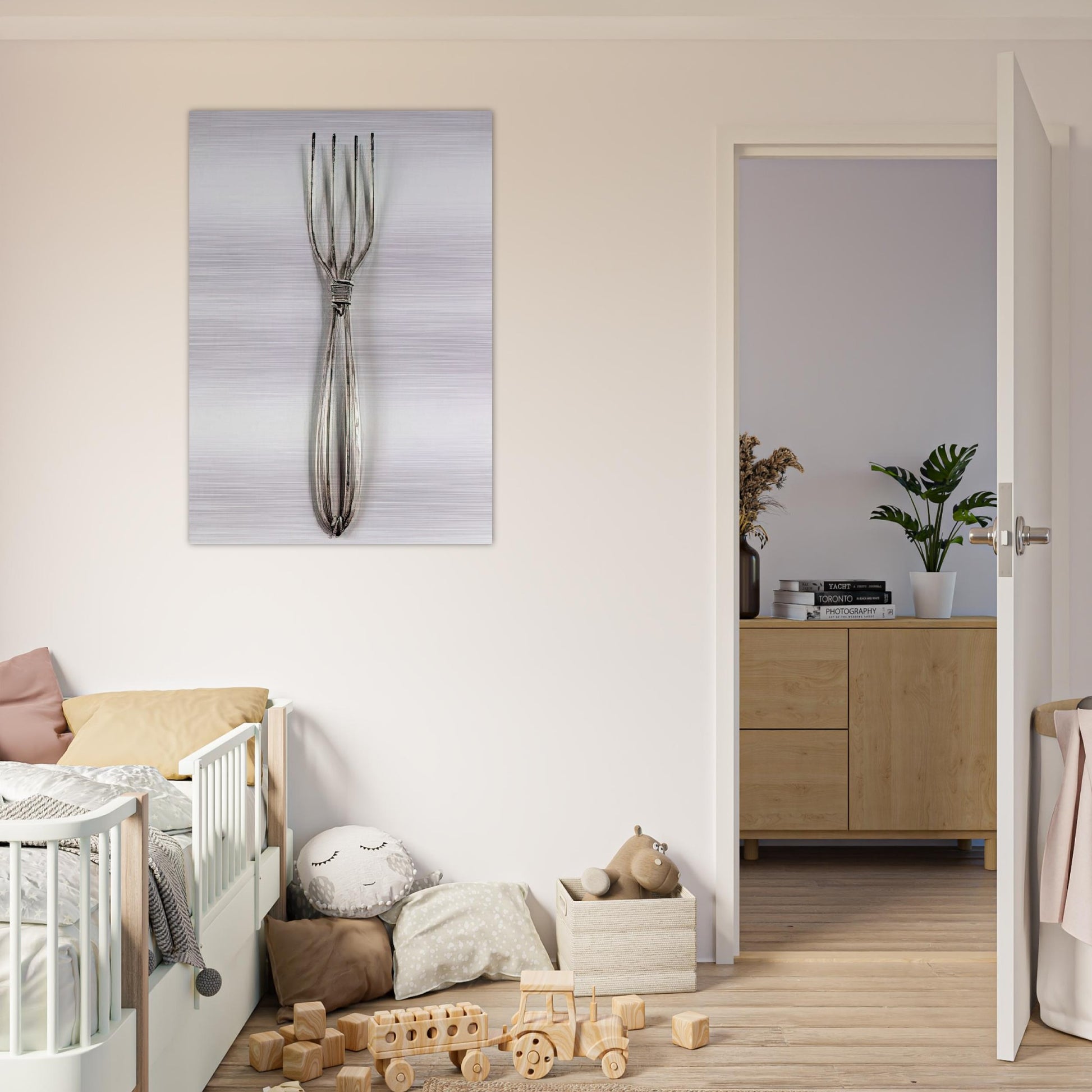 FORK 1940 - Alexander Calder Brushed Aluminum Print - 70x100 cm / 28x40 inches | Alexander Calder Aluminum Print | Alexander Calder Prints