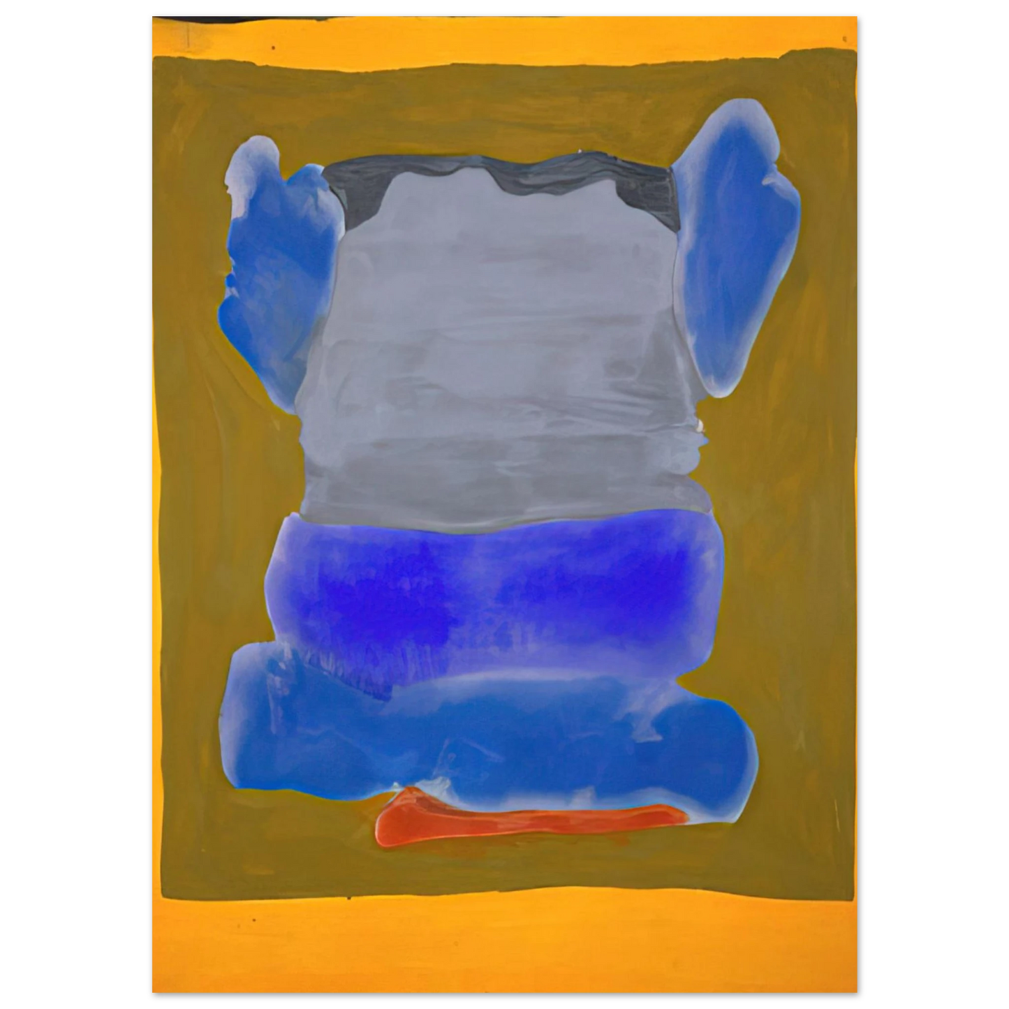 Helen Frankenthaler - Buddha s Court - 1964 Wall art - 40x50 cm / 16x20 inches - Premium Wooden Framed Poster With Fine Art Paper-canvas - White frame
