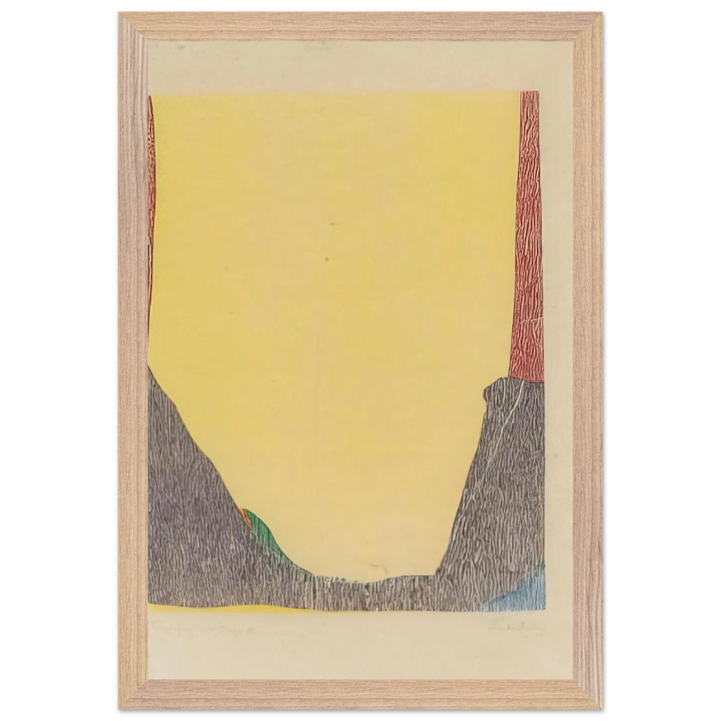 Helen Frankenthaler - East and Beyond - 1973 Wall art - 30x40 cm / 12x16 inches - Premium Wooden Framed Poster With Fine Art Paper-canvas - Black frame