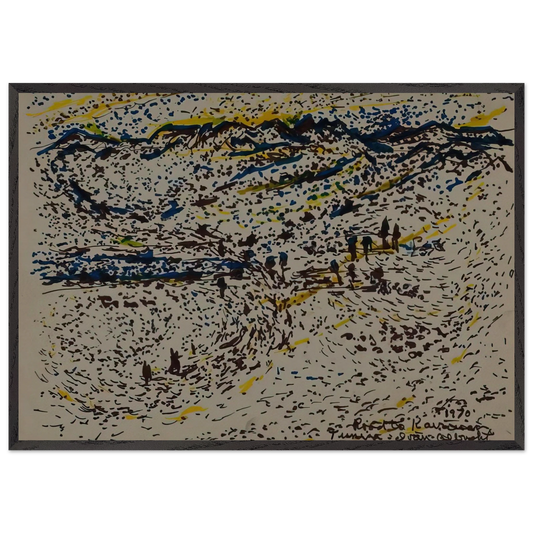 ROAD TO KAIROUAN TUNISIA 1970 - Ivan Albright 70x100 cm / 28x40 inches Framed Art Print – Black Wooden Frame