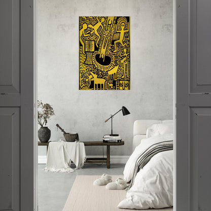 UNTITLED 1981 - Keith Haring Brushed Aluminum Print - 70x100 cm / 28x40 inches | Keith Haring Aluminum Print | Keith Haring Prints | Keith Haring Art For Sale