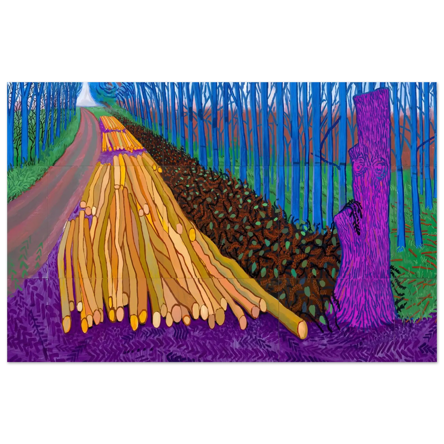 David Hockney - David Hockney Wall art - 70x100 cm / 28x40 Inches - Premium Wooden Framed Poster With Fine Art Paper - Black frame