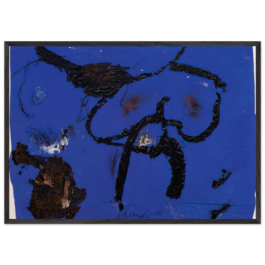 G-3 - 1982 - Emil Schumacher 70x100 cm / 28x40 inches Framed Art Print – Black Wooden Frame