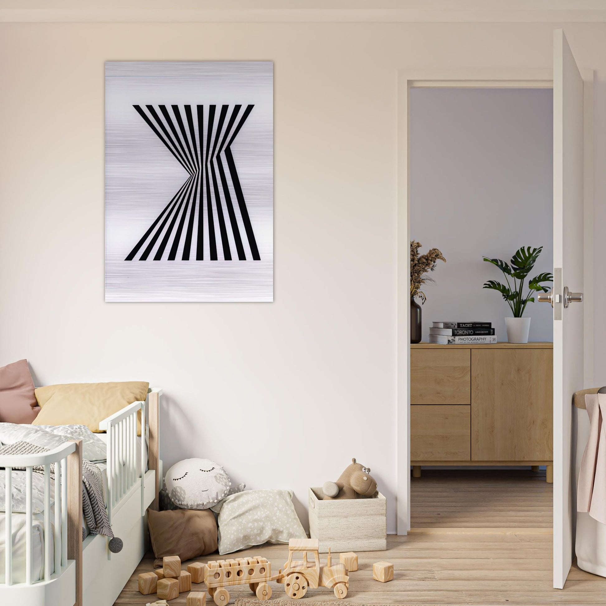 UNTITLED FRAGMENT 1 1965 - Bridget Riley Brushed Aluminum Print - 70x100 cm / 28x40 inches | Bridget Riley Aluminum Print | Bridget Riley Prints