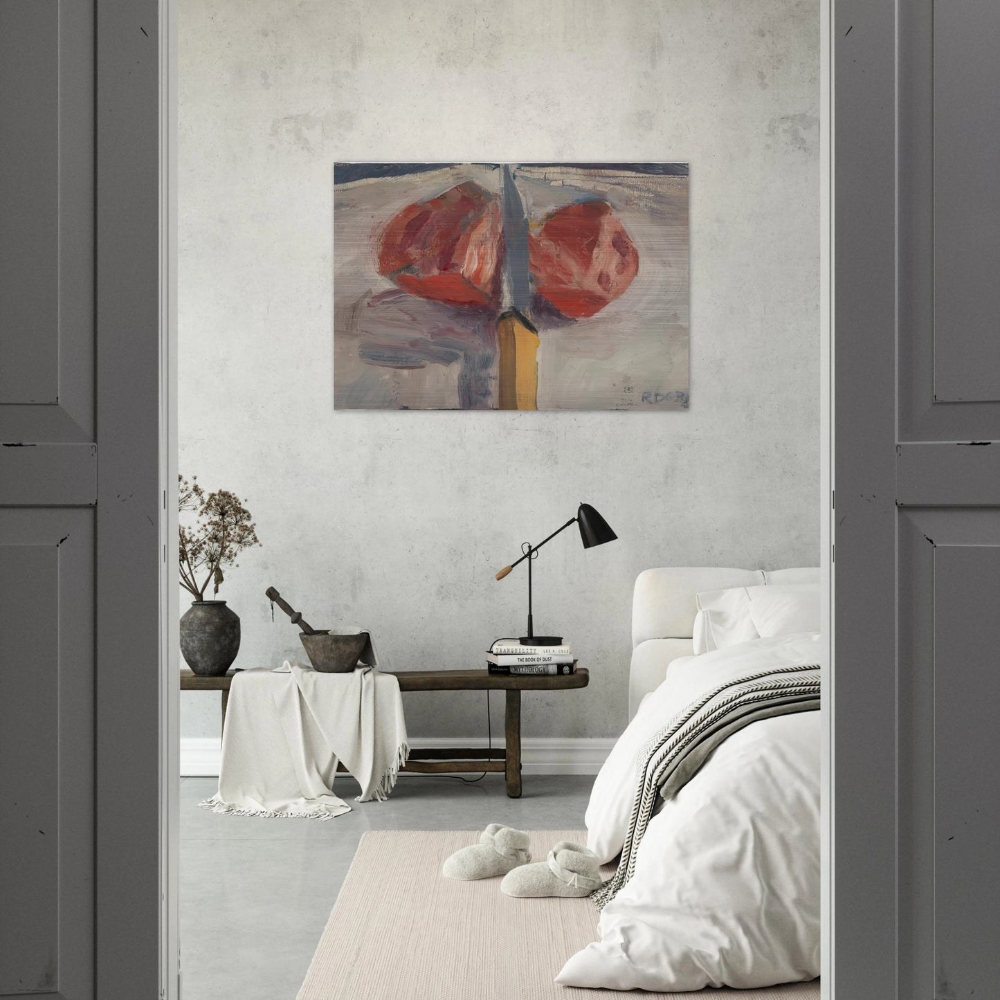 Tomato and Knife - Richard Diebenkorn Brushed Aluminum Print - 70x100 cm / 28x40 inches | Richard Diebenkorn Aluminum Print | Richard Diebenkorn Prints