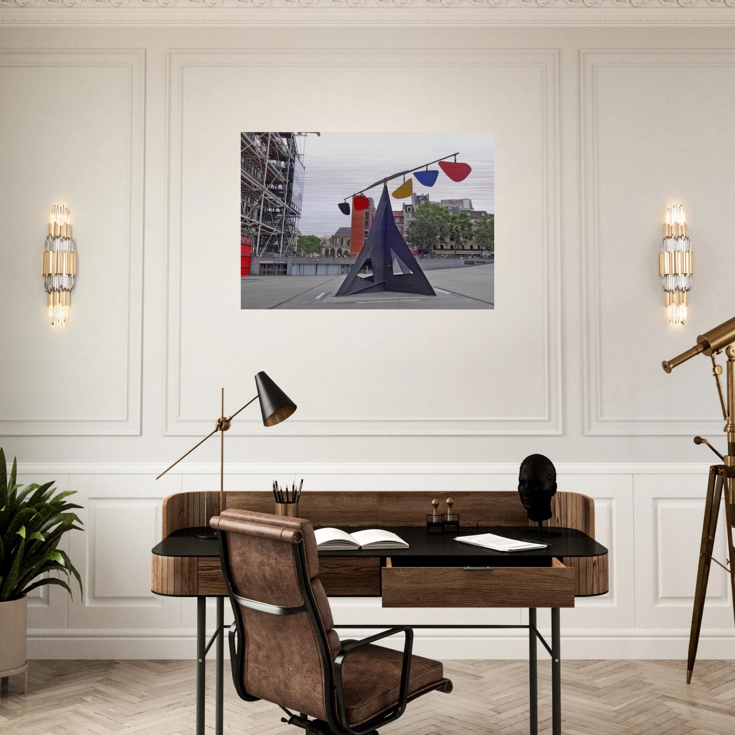 HORIZONTAL 1974 - Alexander Calder Brushed Aluminum Print - 70x100 cm / 28x40 inches | Alexander Calder Aluminum Print | Alexander Calder Prints