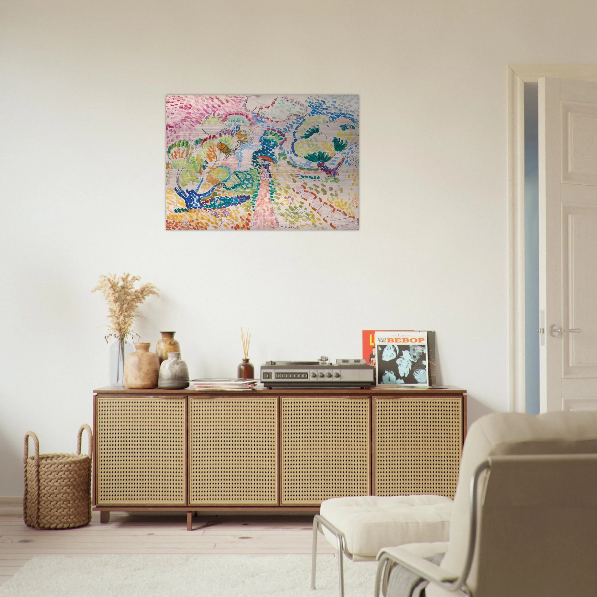 MADAME MATISSE IN THE OLIVE GROVE 1905 - Henri Matisse Brushed Aluminum Print - 70x100 cm / 28x40 inches | Henri Matisse Aluminum Print | Henri Matisse Prints