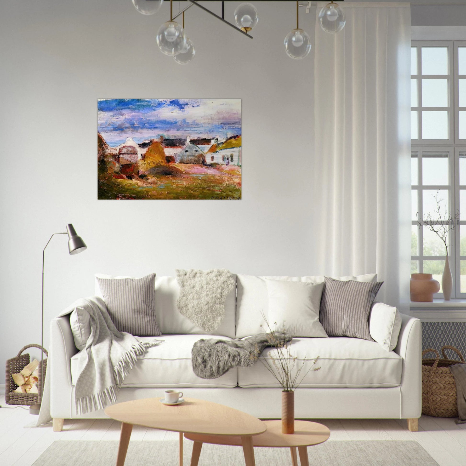 FARMYARD IN BRITTANY 1897 - Henri Matisse Brushed Aluminum Print - 70x100 cm / 28x40 inches | Henri Matisse Aluminum Print | Henri Matisse Prints