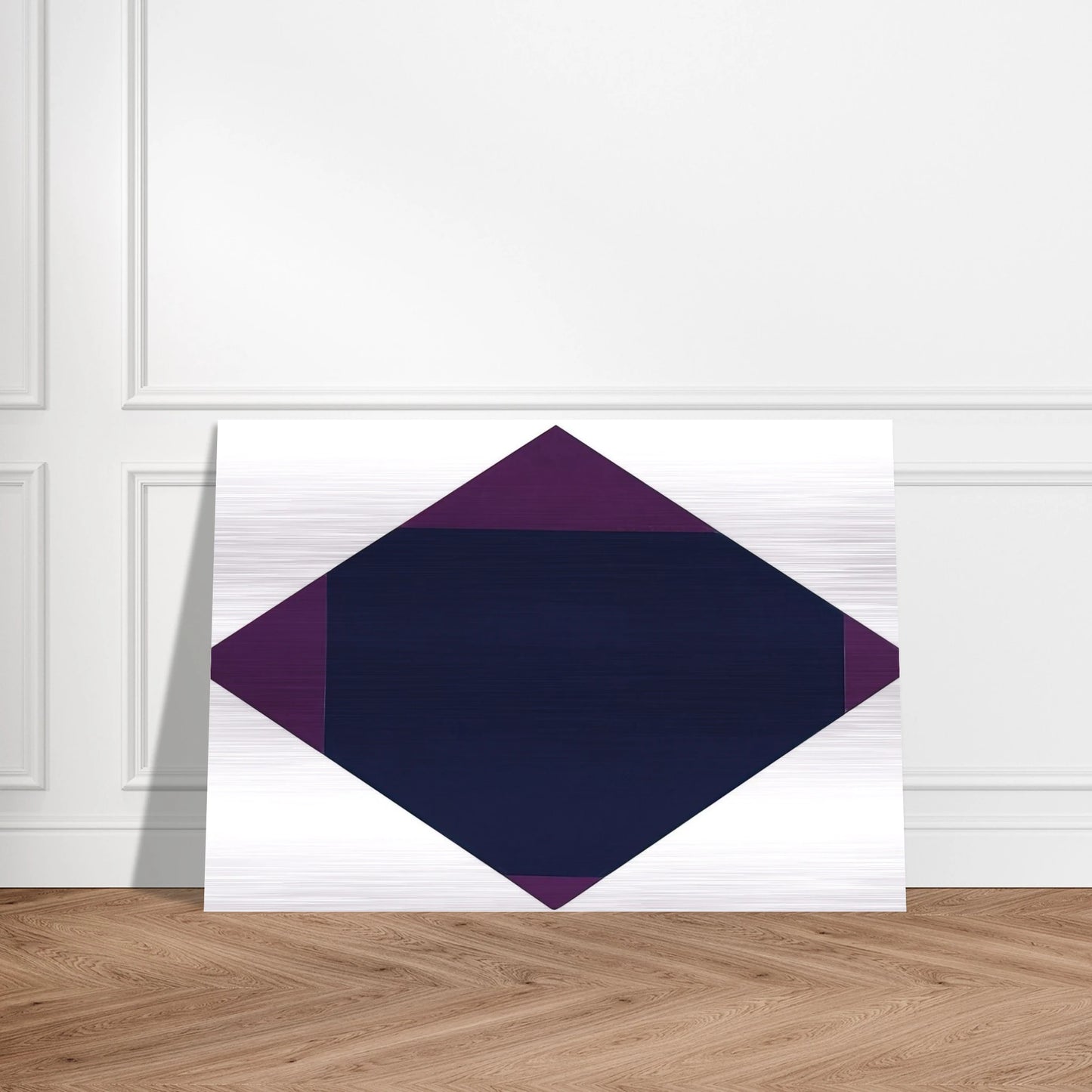 Blau-violettes horizontal-vertikal-quadrat - 1968 - Max Bill Brushed Aluminum Print - 70x100 cm / 28x40 inches | Max Bill Aluminum Print | Max Bill Prints