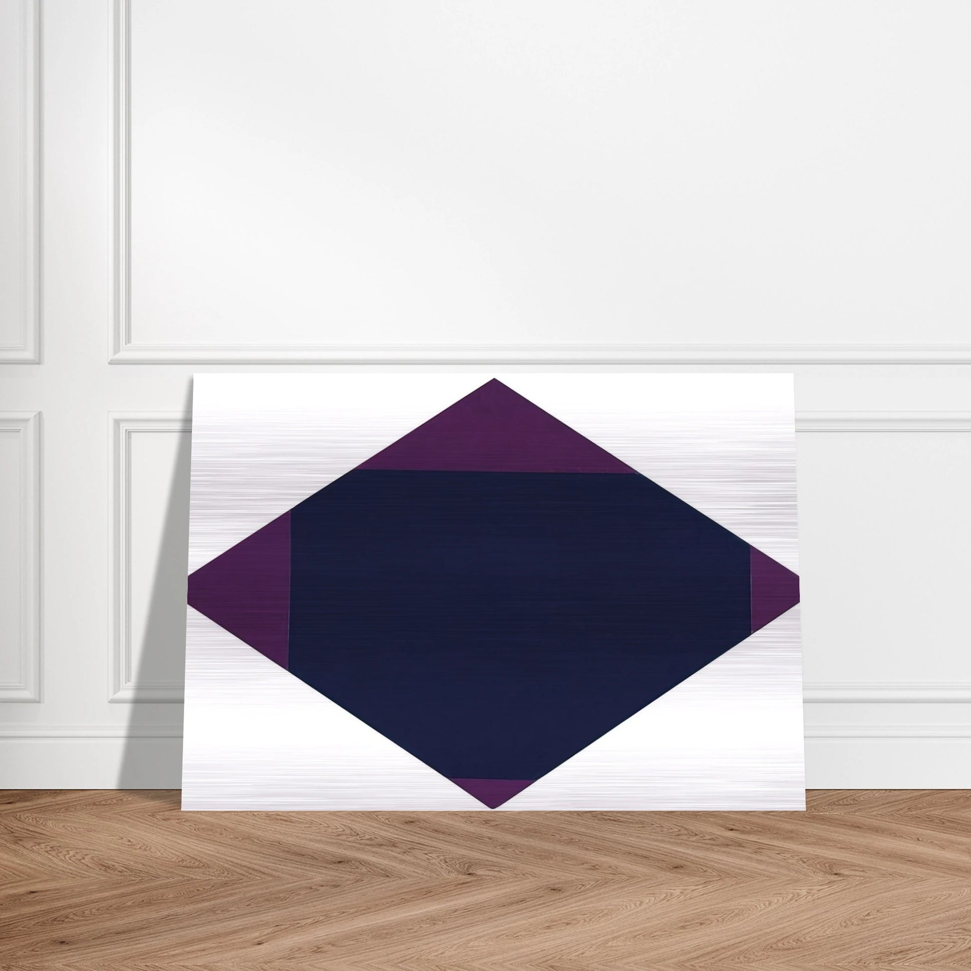 Blau-violettes horizontal-vertikal-quadrat - 1968 - Max Bill Brushed Aluminum Print - 70x100 cm / 28x40 inches | Max Bill Aluminum Print | Max Bill Prints