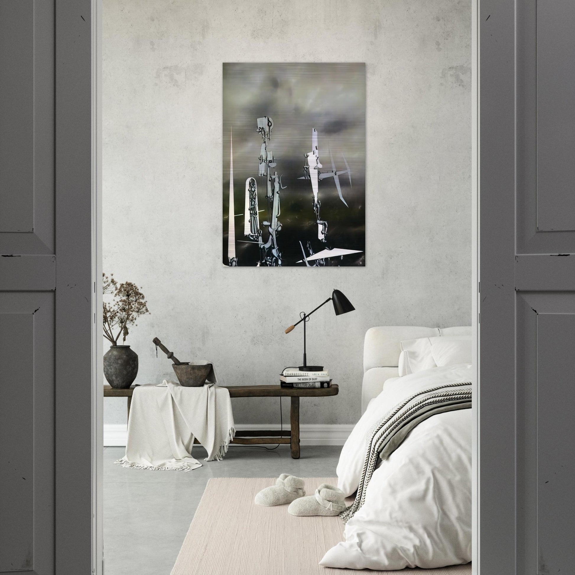 Phantoms - Yves Tanguy Brushed Aluminum Print - 70x100 cm / 28x40 inches | Yves Tanguy Aluminum Print | Yves Tanguy Prints