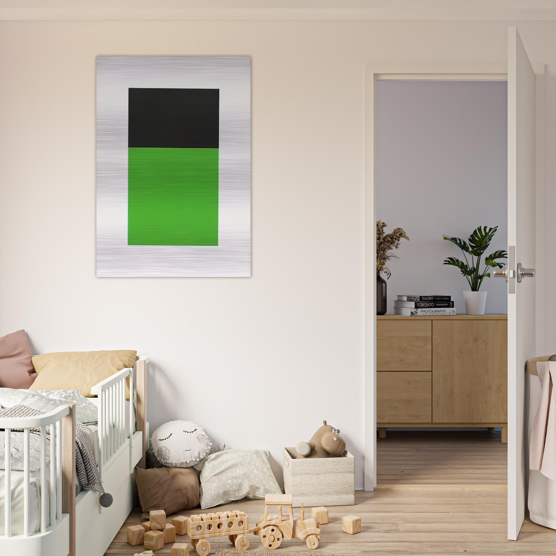 Black-Green from the Series of Ten Lithographs - Ellsworth Kelly Brushed Aluminum Print - 70x100 cm / 28x40 inches | Ellsworth Kelly Aluminum Print | Ellsworth Kelly Prints