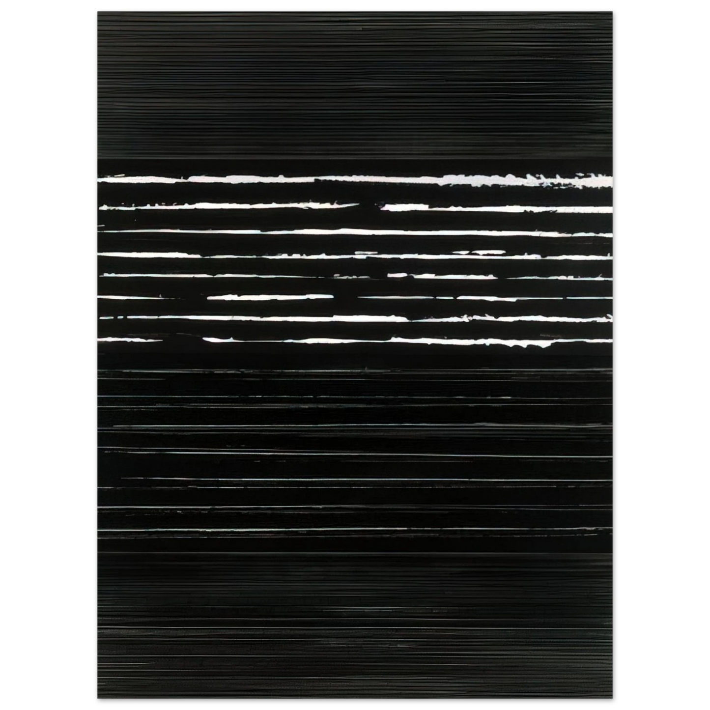 Pierre Soulages - Peinture 324 x 181 cm, 14 mars 1999 Polyptyque - 1999  75x100 cm / 30x40inches Fine Art Poster