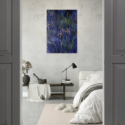 Irises 2 - claude monet Brushed Aluminum Print - 70x100 cm / 28x40 inches | claude monet Aluminum Print | claude monet Prints