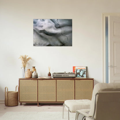 TOPOLOGICAL ABDUCTION OF EUROPE HOMAGE TO RENE THOM - Salvador Dali Brushed Aluminum Print - 70x100 cm / 28x40 inches | Salvador Dali Aluminum Print | Salvador Dali Prints