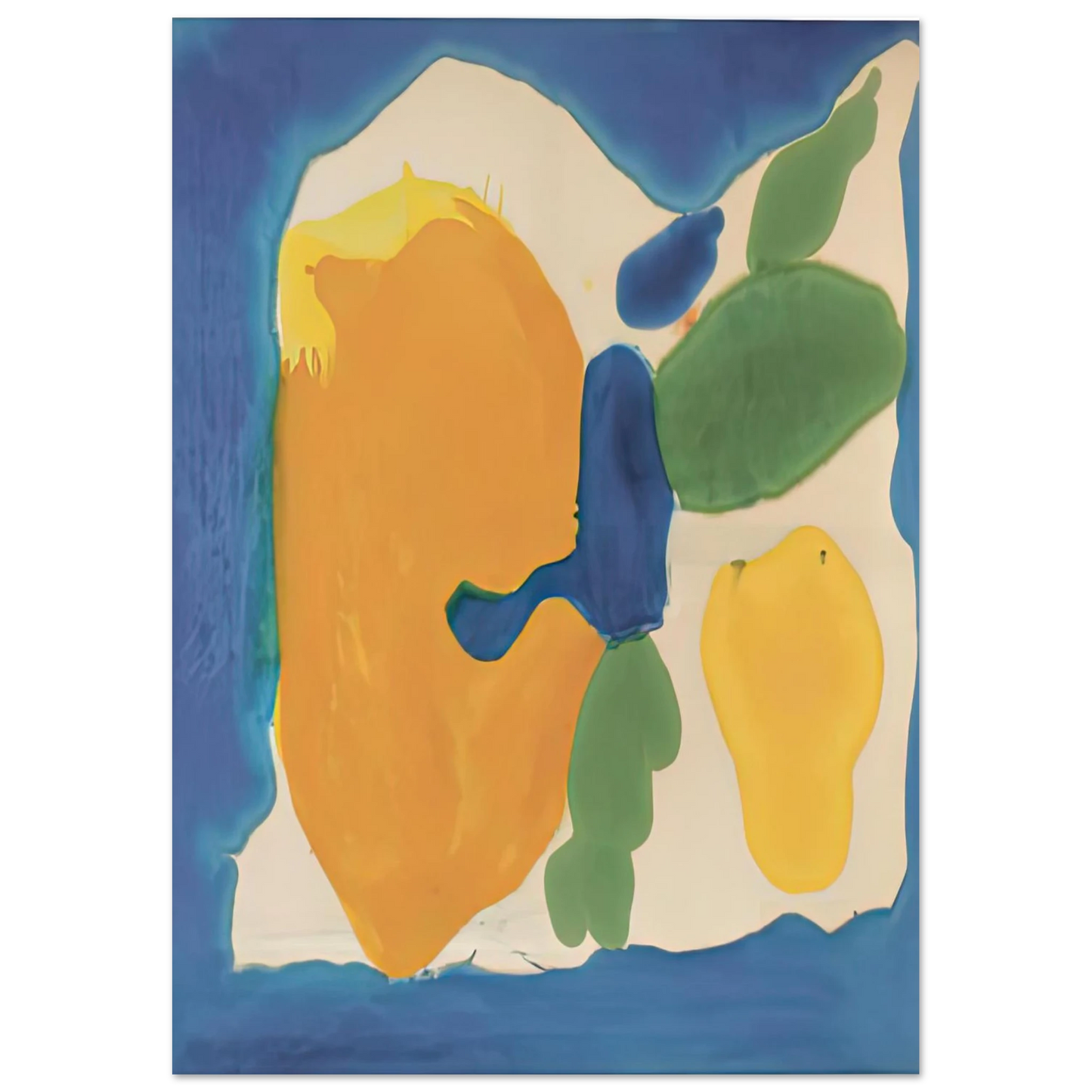 Helen Frankenthaler - Provincetown Window, 1963-64- Wall Art - 30x40 cm / 12x16 inches - Premium Wooden Framed Poster With Fine Art Paper-canvas - White frame